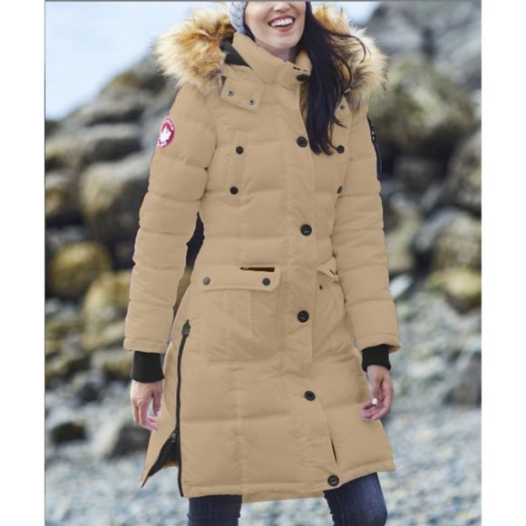 Canada Weather Gear Jackets & Blazers - NWT CANADA WEATHER Faux Fur-Trim Long Puffer Coat